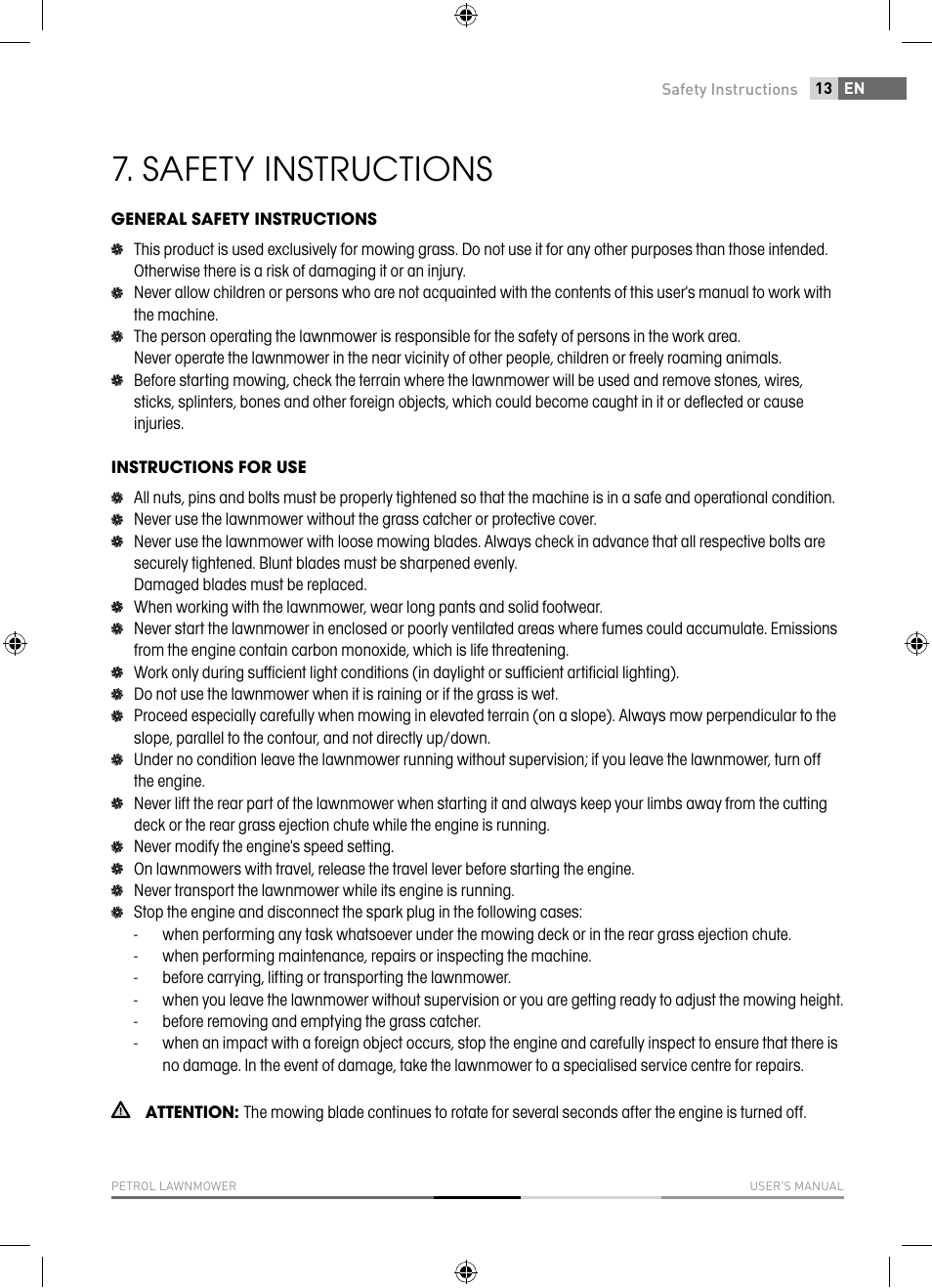 Safety instructions | Fieldmann FZR 5110-B User Manual | Page 13 / 92