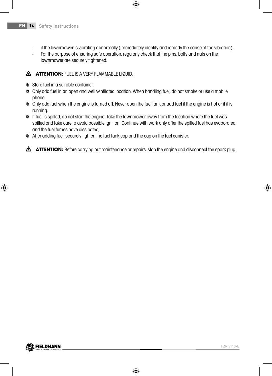 Fieldmann FZR 5110-B User Manual | Page 14 / 92