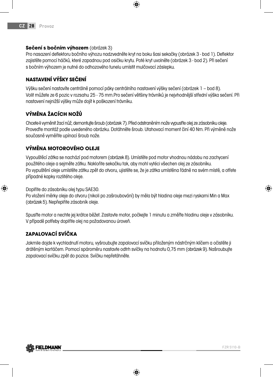 Fieldmann FZR 5110-B User Manual | Page 28 / 92