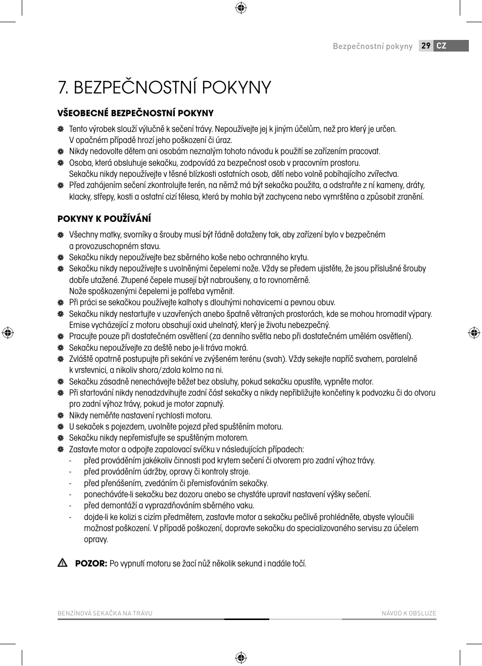 Bezpečnostní pokyny | Fieldmann FZR 5110-B User Manual | Page 29 / 92