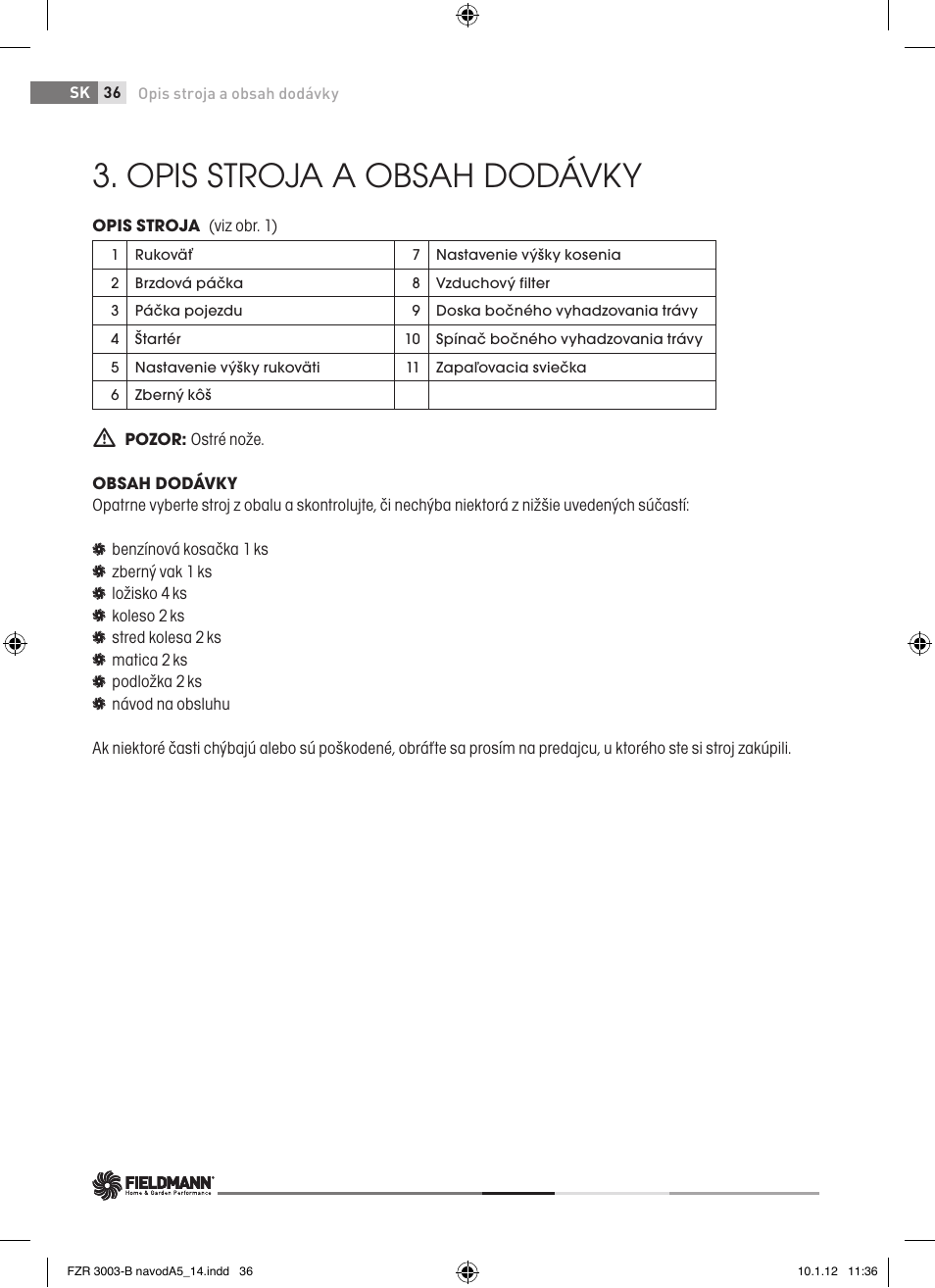 Fieldmann FZR 3004-B User Manual | Page 36 / 110