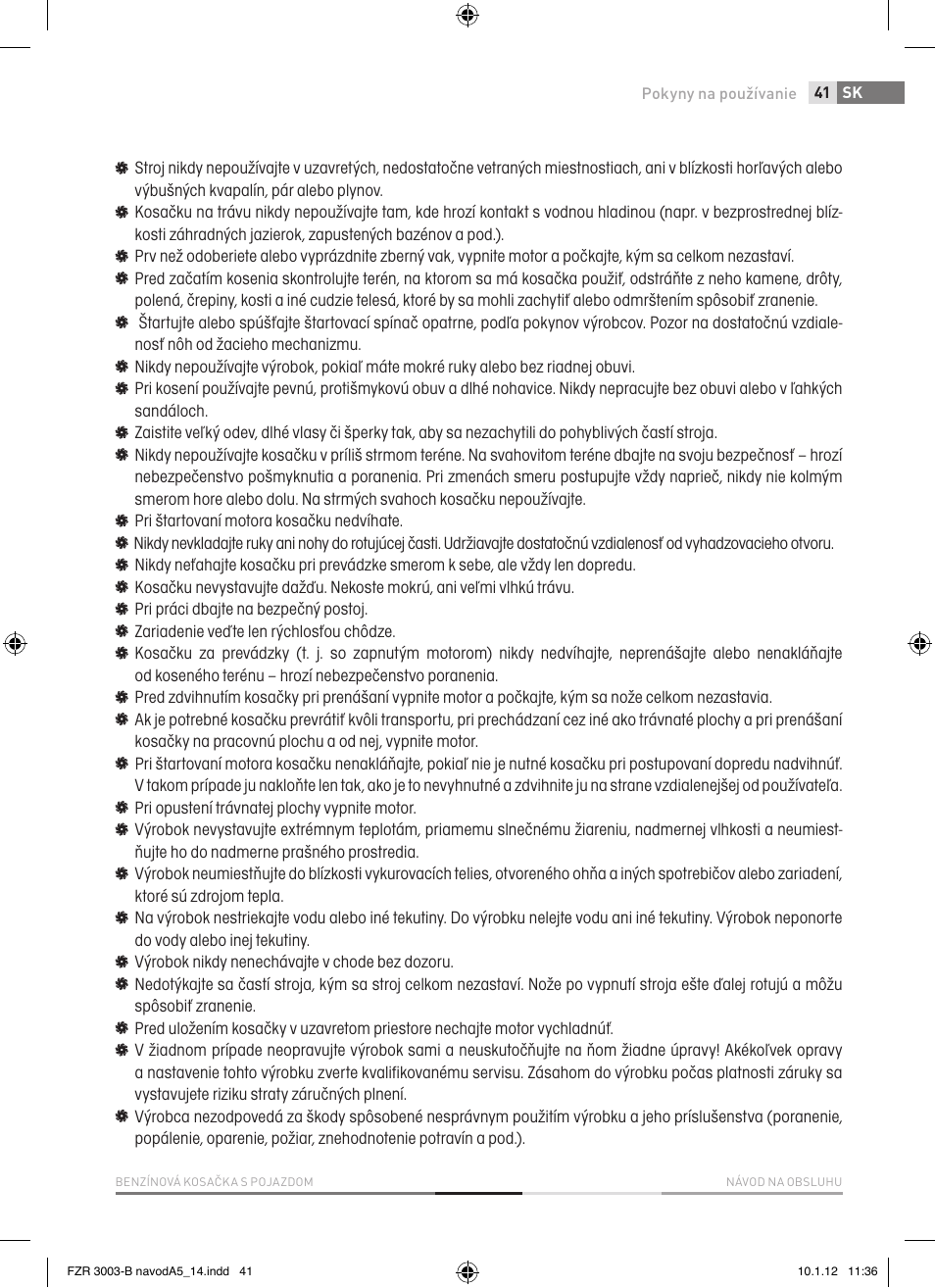 Fieldmann FZR 3004-B User Manual | Page 41 / 110