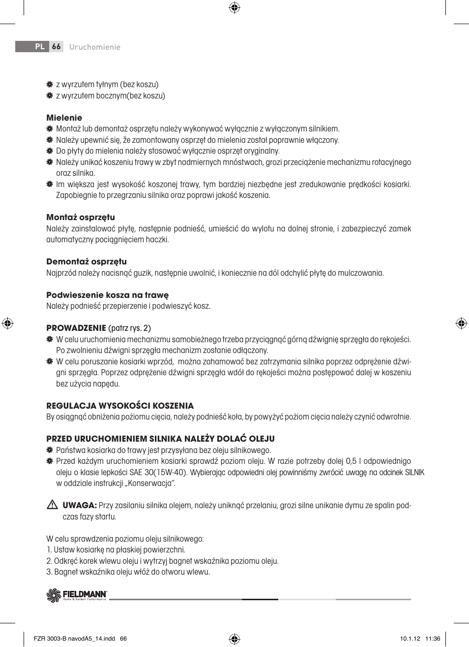 Fieldmann FZR 3004-B User Manual | Page 66 / 110