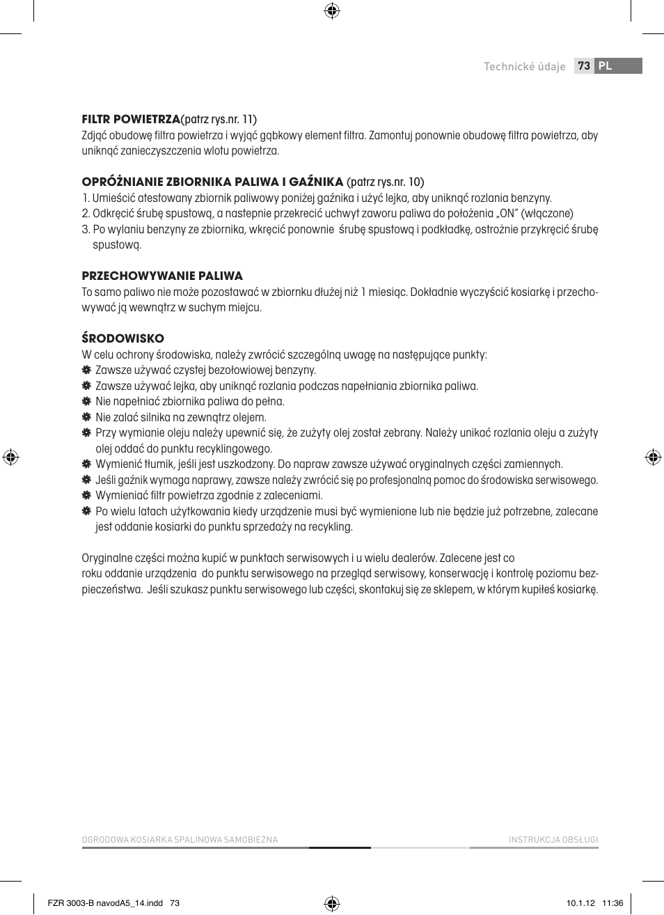 Fieldmann FZR 3004-B User Manual | Page 73 / 110