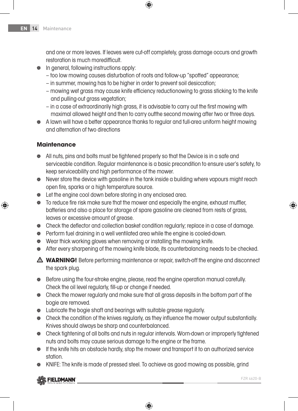 Fieldmann FZR 4620-B User Manual | Page 14 / 82