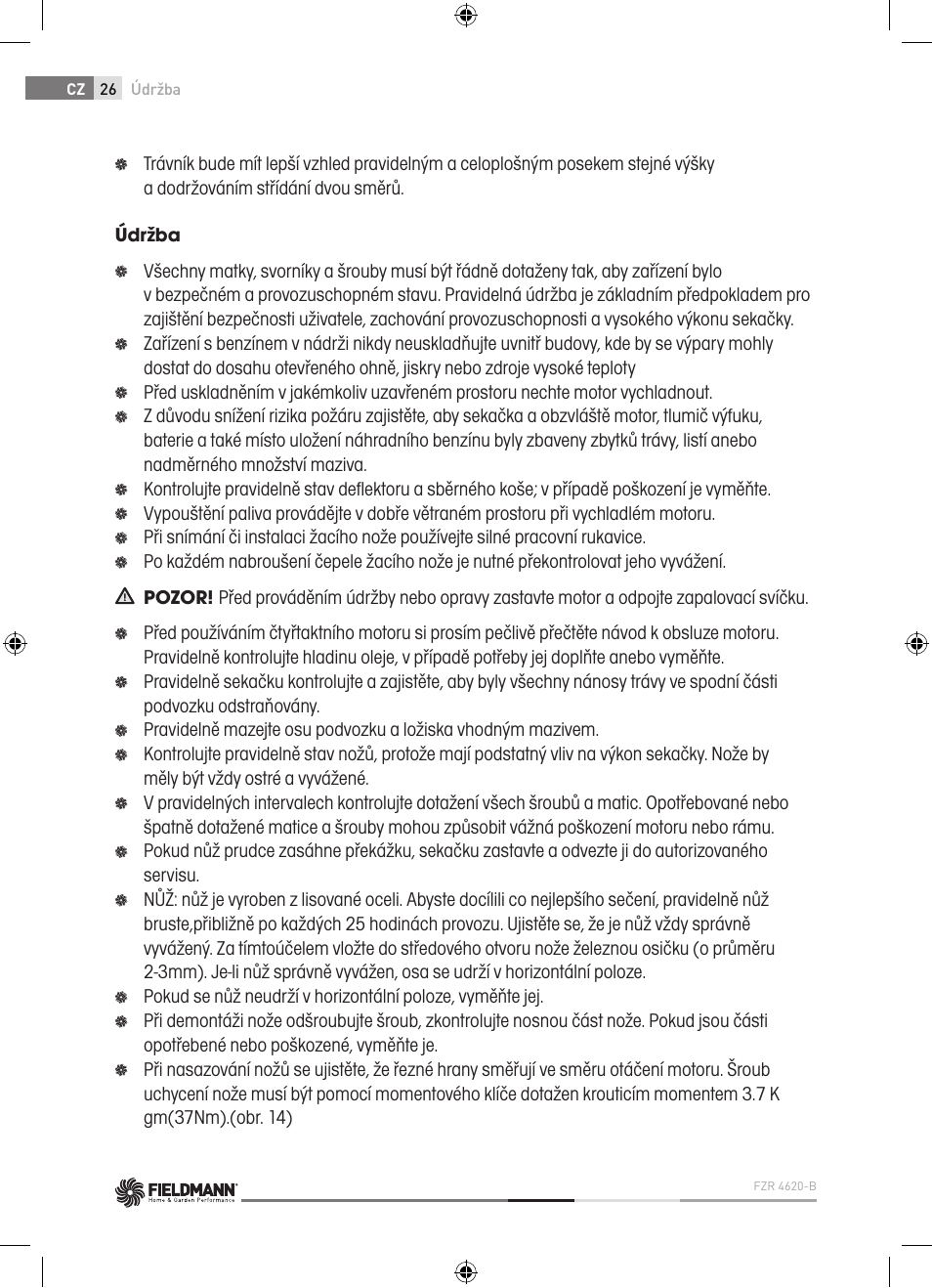 Fieldmann FZR 4620-B User Manual | Page 26 / 82