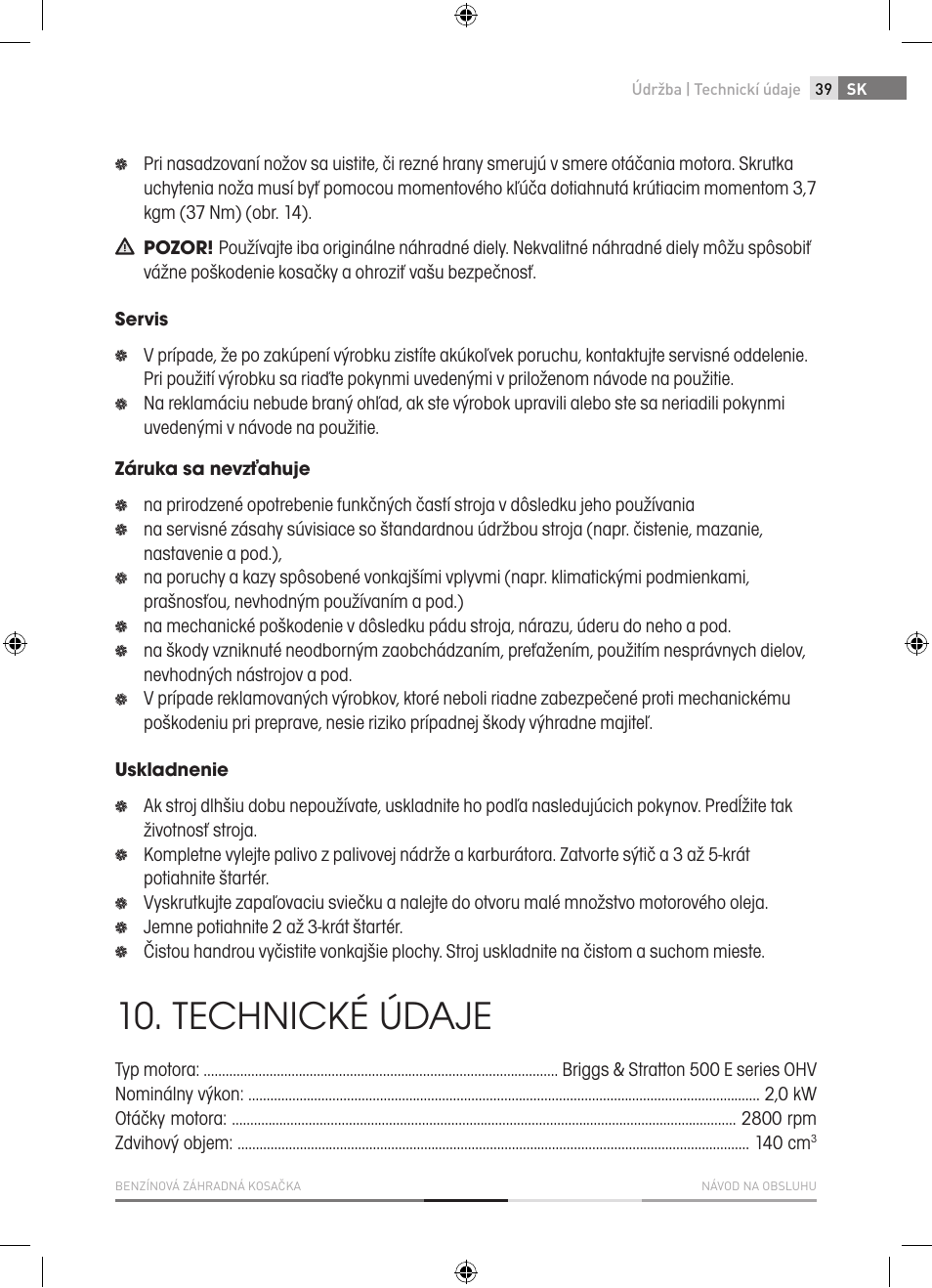 Technické údaje | Fieldmann FZR 4620-B User Manual | Page 39 / 82