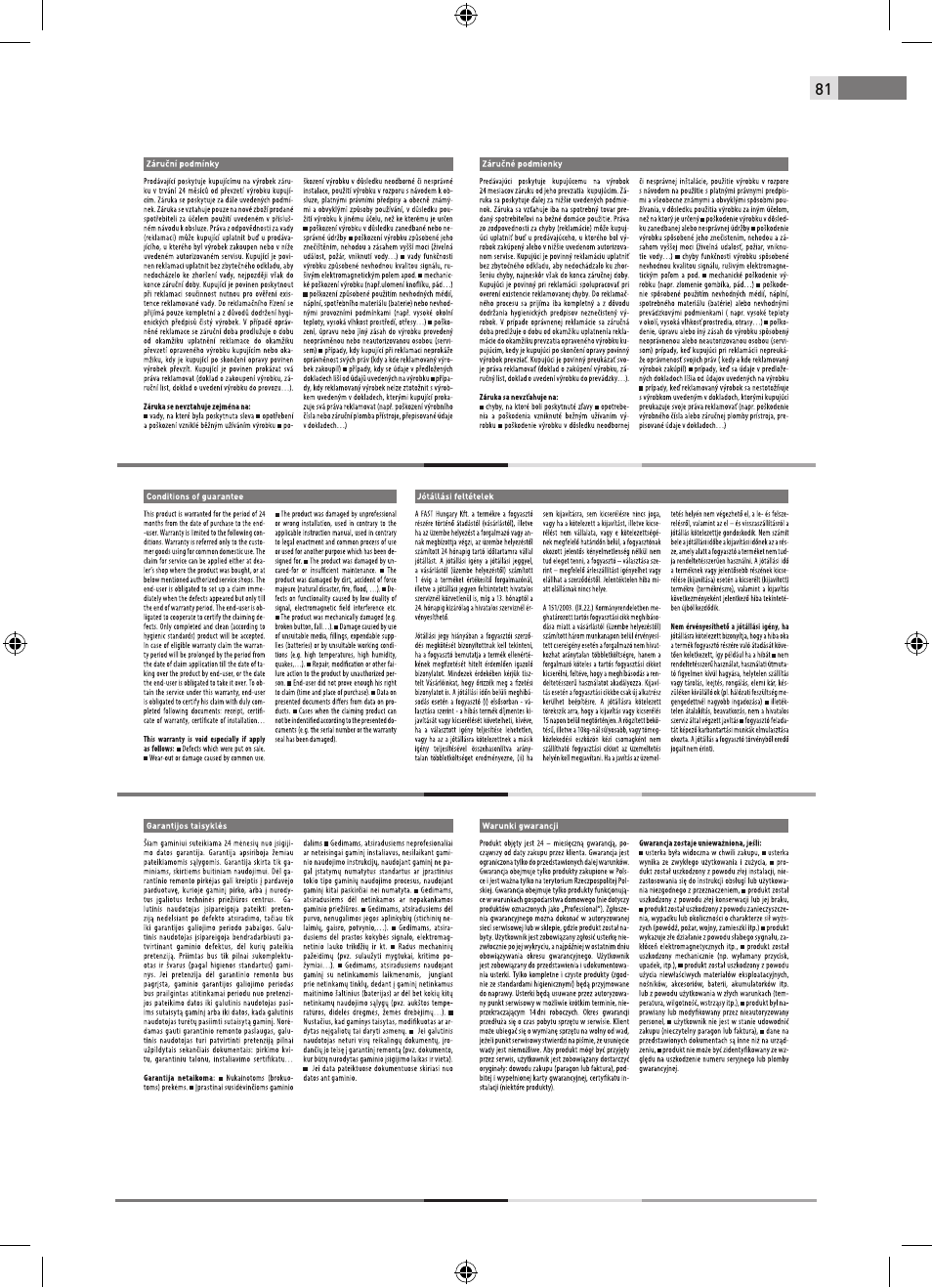 Fieldmann FZR 4620-B User Manual | Page 81 / 82