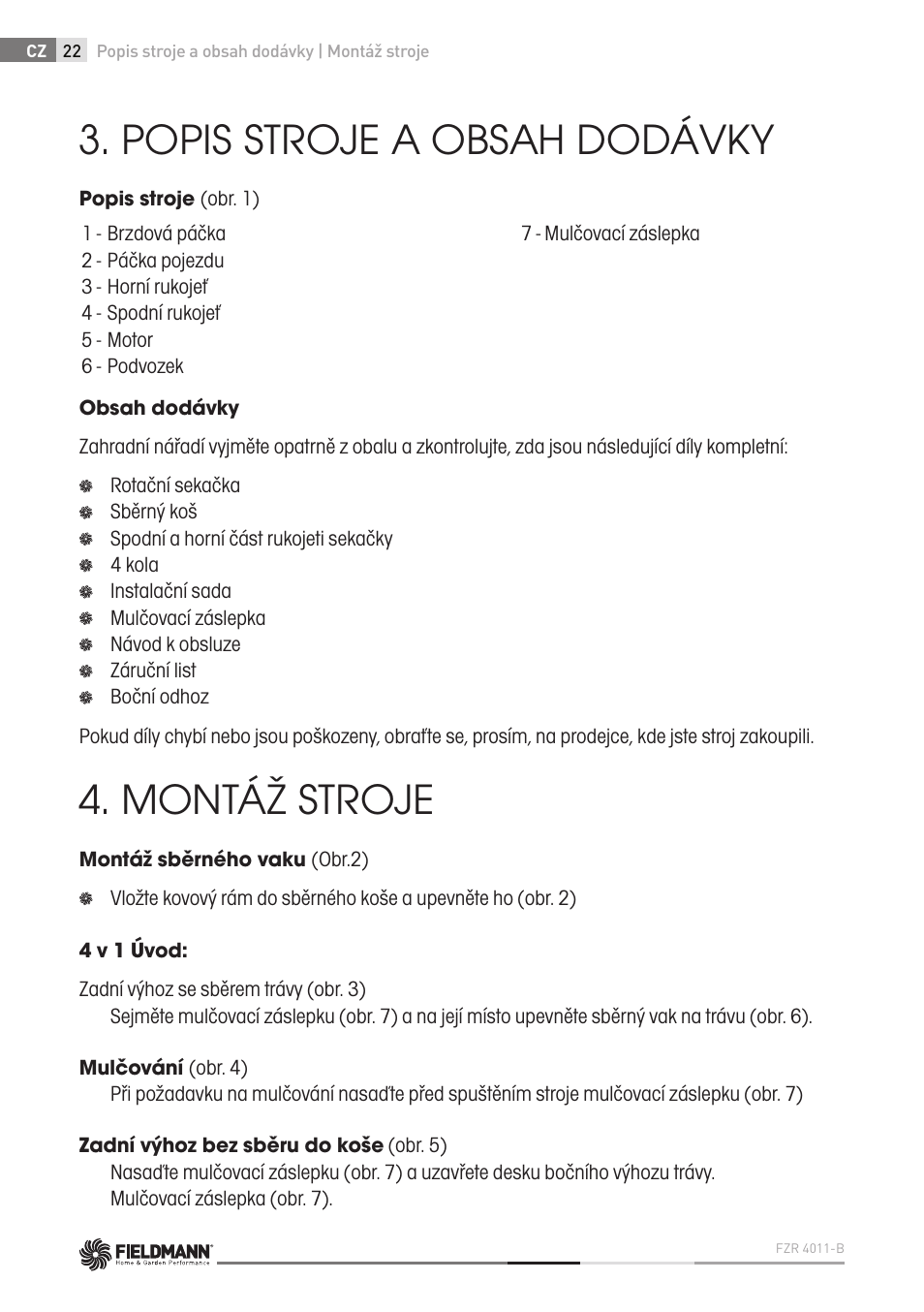 Fieldmann FZR 4011-B User Manual | Page 22 / 82