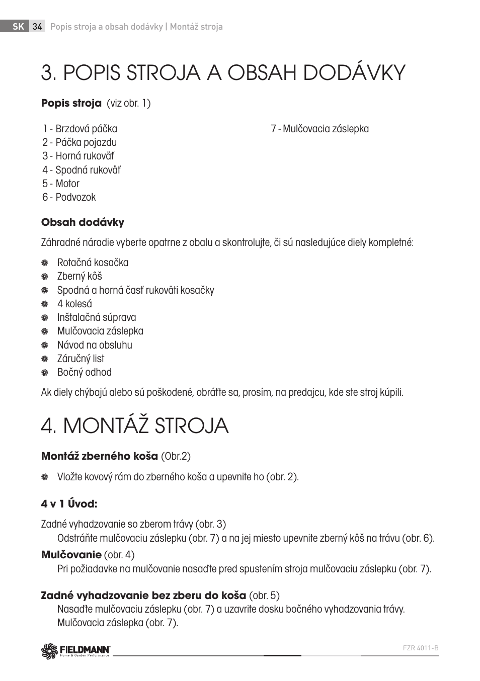 Fieldmann FZR 4011-B User Manual | Page 34 / 82