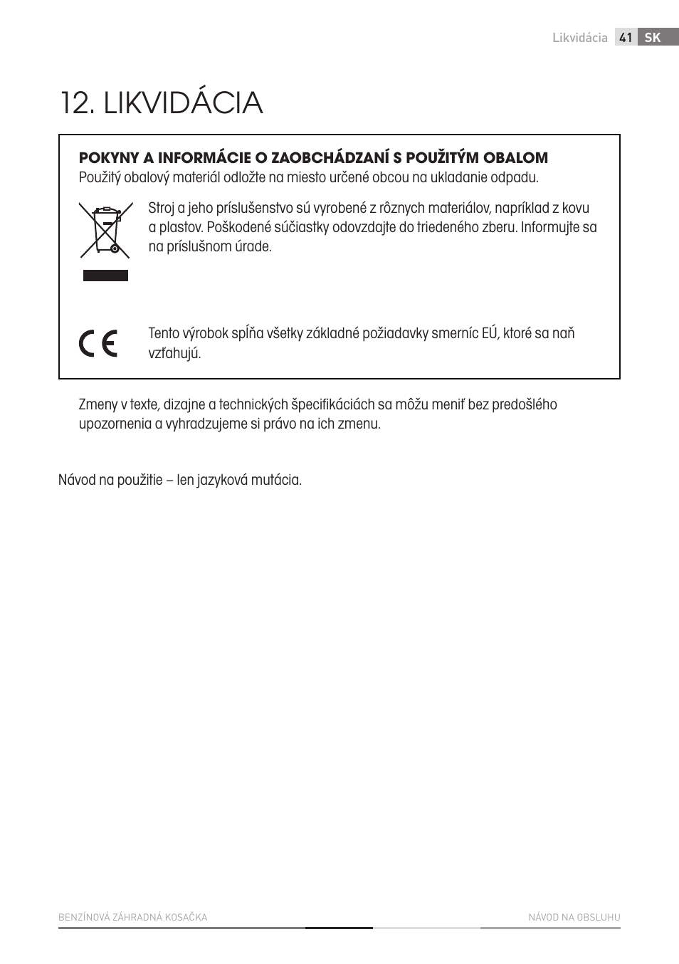 Likvidácia | Fieldmann FZR 4011-B User Manual | Page 41 / 82