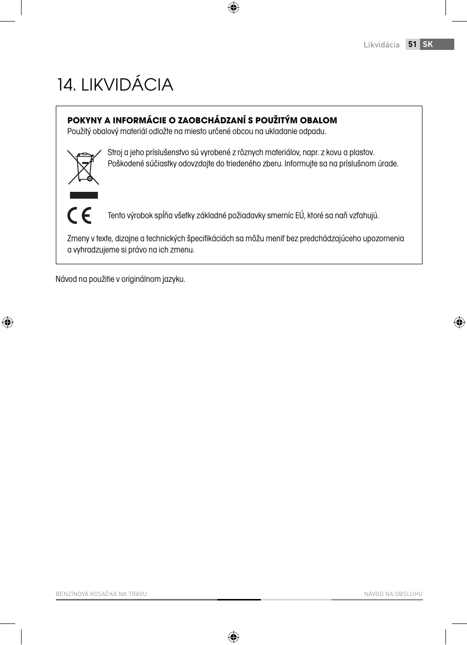 Likvidácia | Fieldmann FZR 4617-BV User Manual | Page 51 / 92