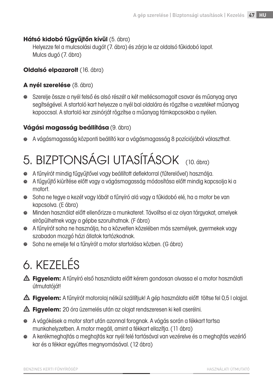 Bizptonsági utasítások, Kezelés | Fieldmann FZR 4615-B User Manual | Page 47 / 82