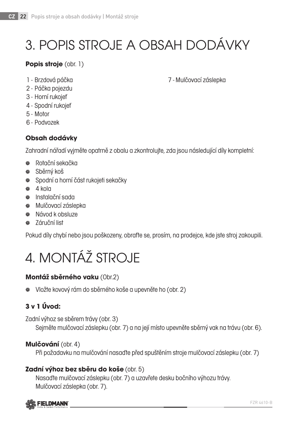 Fieldmann FZR 4610-B User Manual | Page 22 / 80