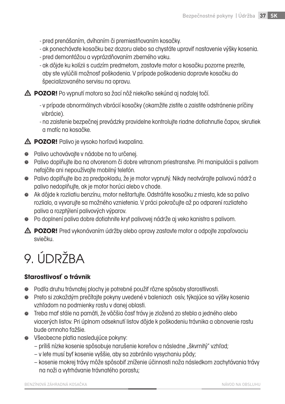 Údržba | Fieldmann FZR 4610-B User Manual | Page 37 / 80