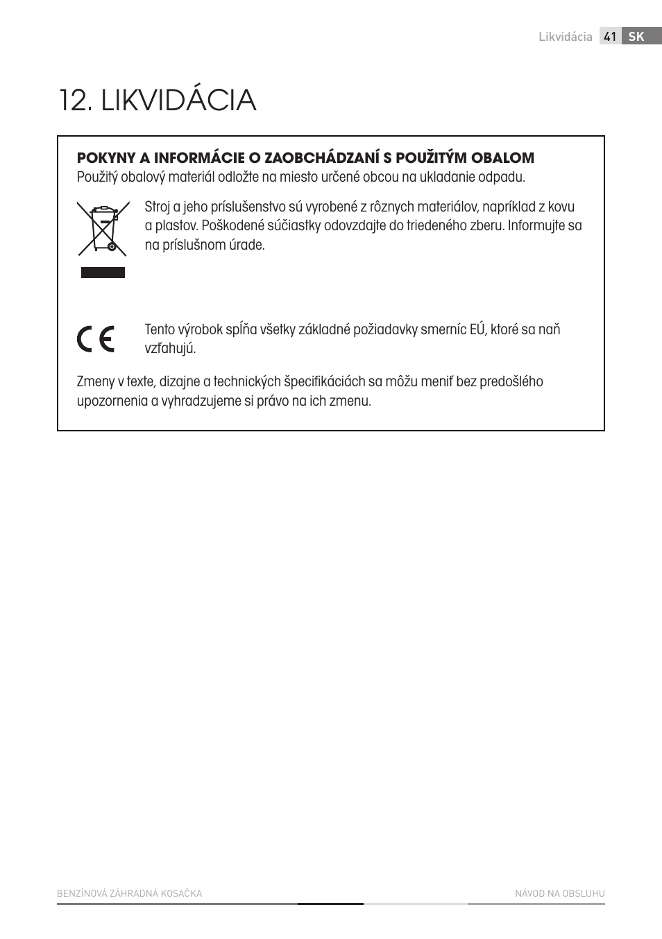 Likvidácia | Fieldmann FZR 4610-B User Manual | Page 41 / 80