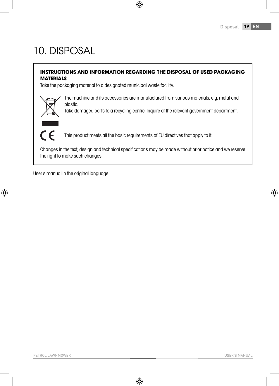 Disposal | Fieldmann FZR 4010-B User Manual | Page 19 / 88