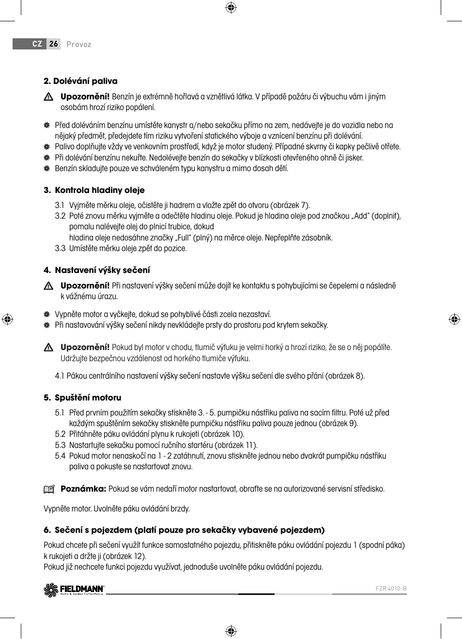 Fieldmann FZR 4010-B User Manual | Page 26 / 88