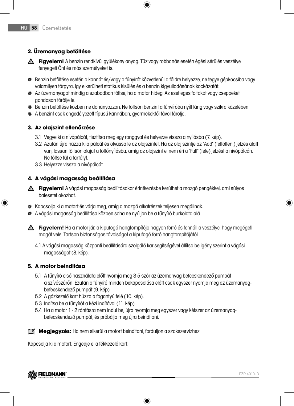 Fieldmann FZR 4010-B User Manual | Page 58 / 88