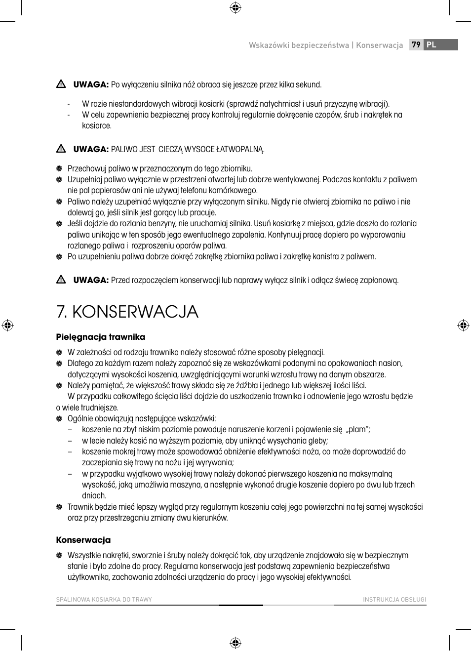 Konserwacja | Fieldmann FZR 4010-B User Manual | Page 79 / 88