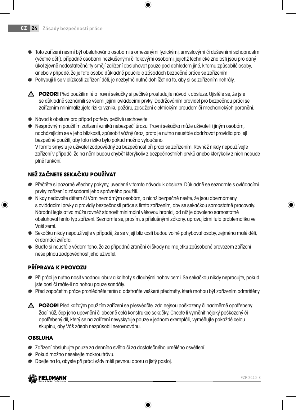 Fieldmann FZR 2040-E User Manual | Page 24 / 76