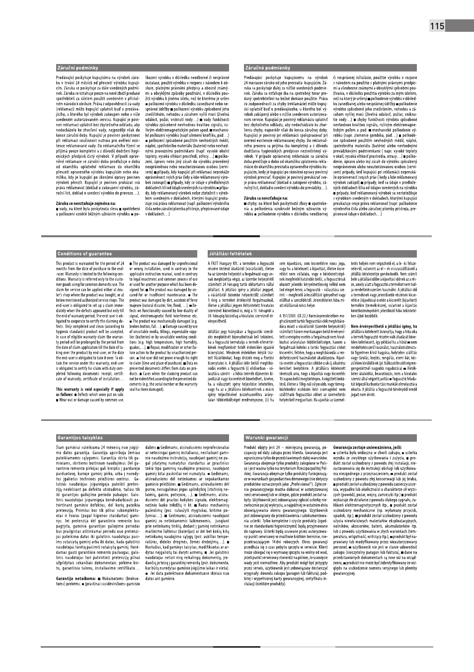Fieldmann FZR 2010-E User Manual | Page 115 / 116