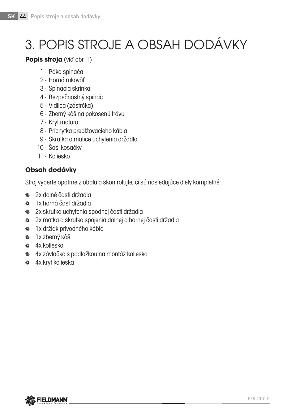 Fieldmann FZR 2010-E User Manual | Page 44 / 116