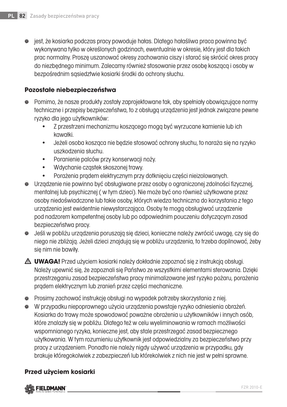 Fieldmann FZR 2010-E User Manual | Page 82 / 116