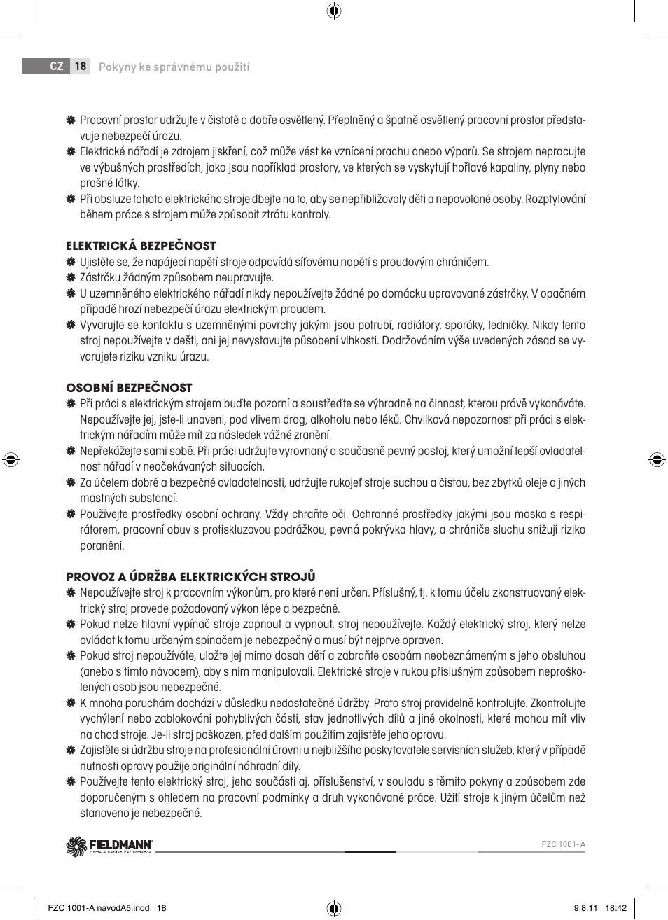 Fieldmann FZC 1001-A User Manual | Page 18 / 64