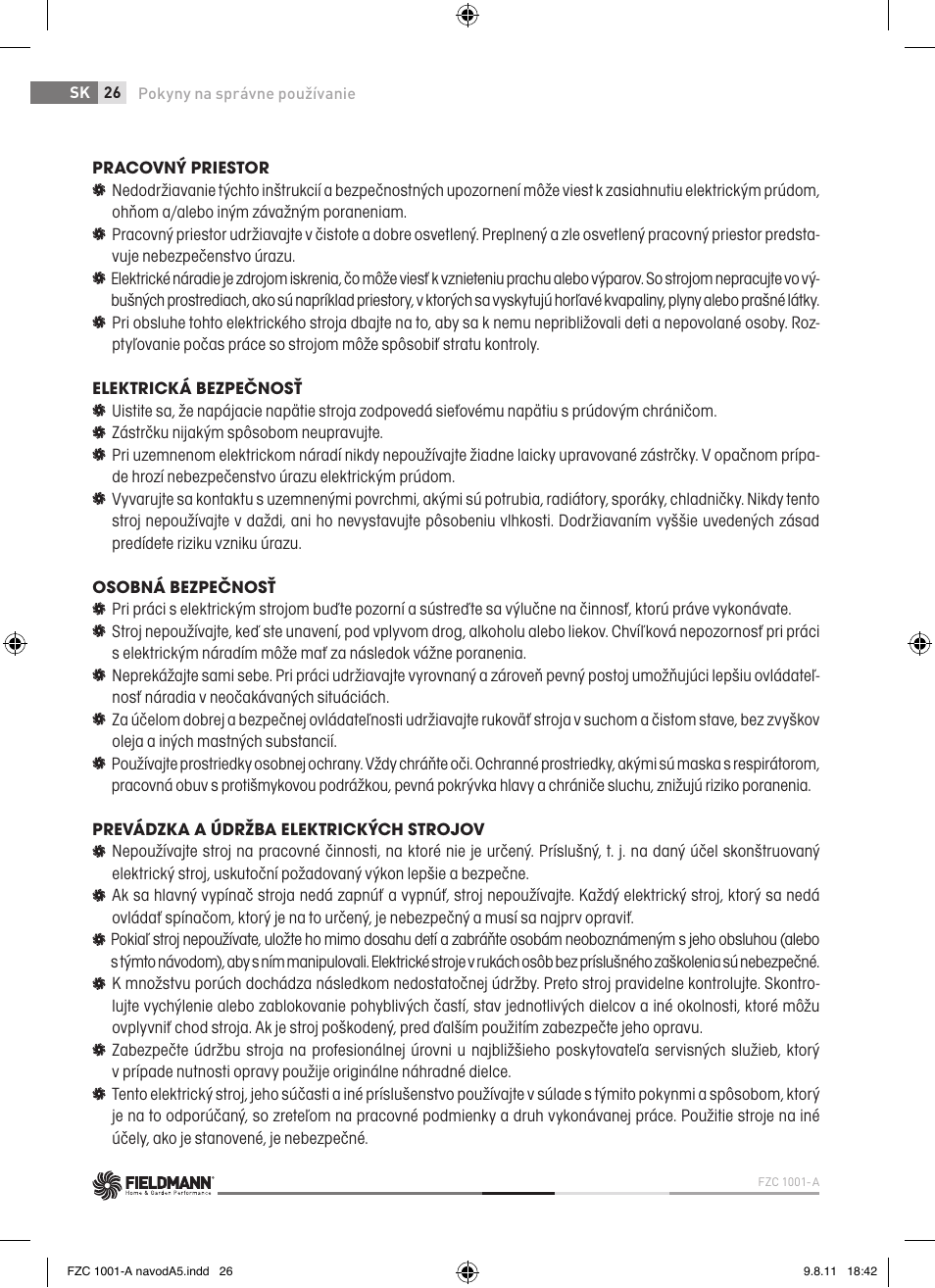 Fieldmann FZC 1001-A User Manual | Page 26 / 64