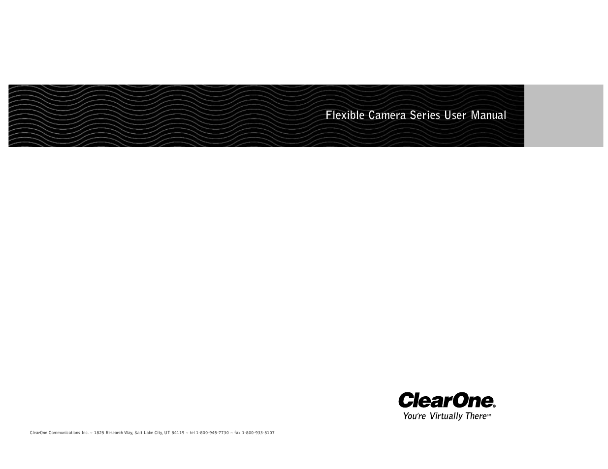 ClearOne comm Flexible Camera User Manual | 12 pages
