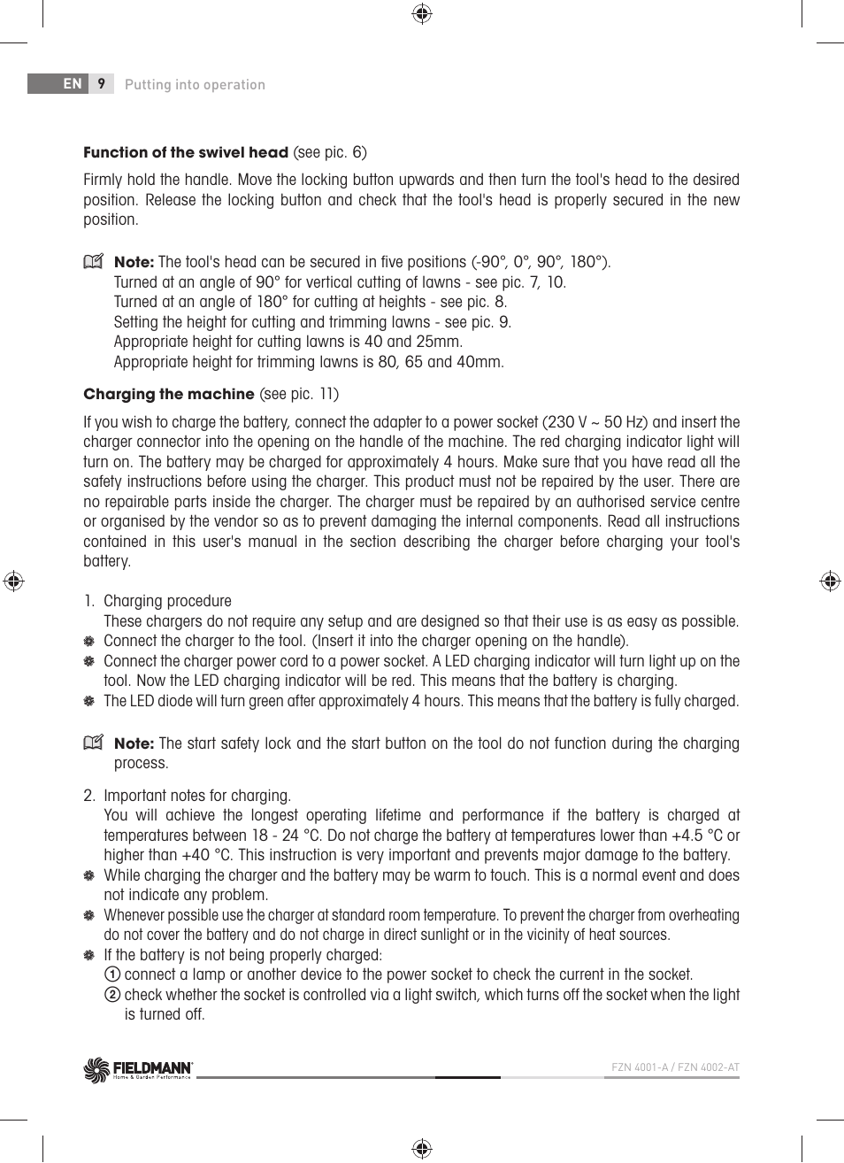 Fieldmann FZN 4001-A User Manual | Page 10 / 104