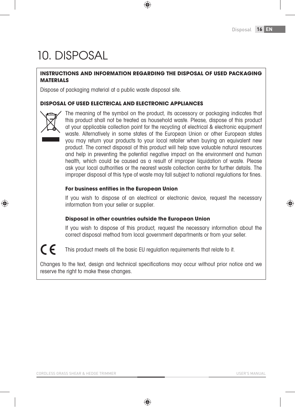Disposal | Fieldmann FZN 4001-A User Manual | Page 17 / 104