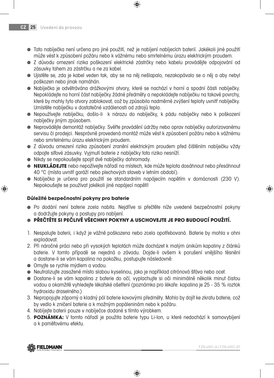 Fieldmann FZN 4001-A User Manual | Page 26 / 104