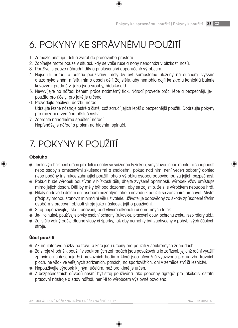 Pokyny ke správnému použití, Pokyny k použití | Fieldmann FZN 4001-A User Manual | Page 27 / 104