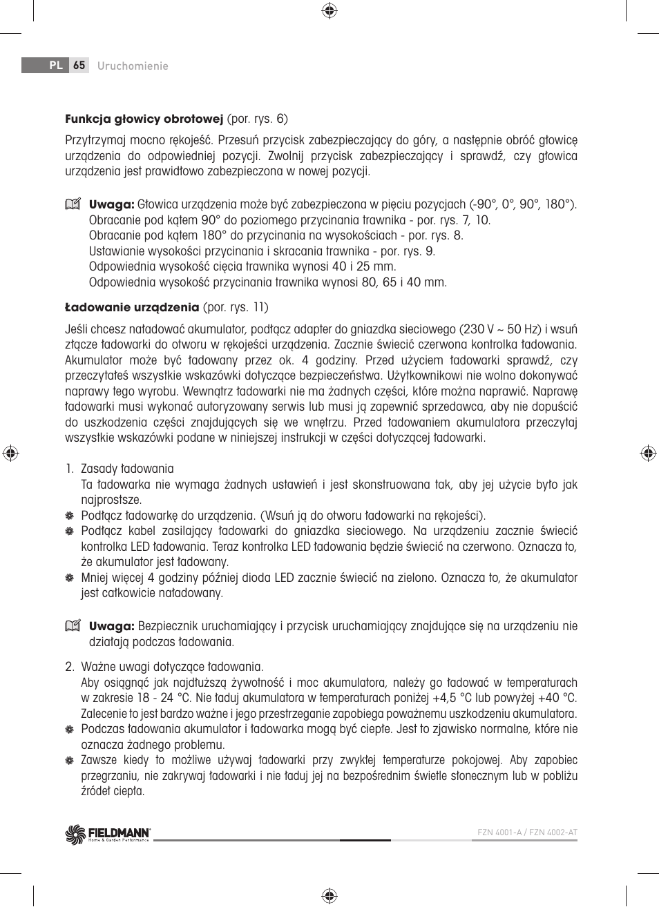 Fieldmann FZN 4001-A User Manual | Page 66 / 104