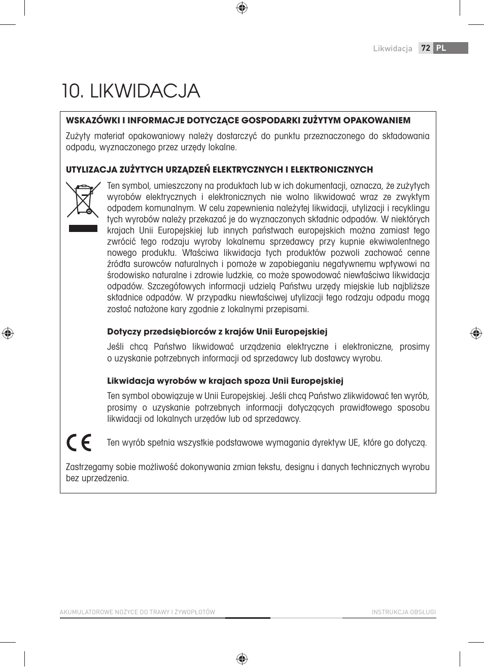 Likwidacja | Fieldmann FZN 4001-A User Manual | Page 73 / 104