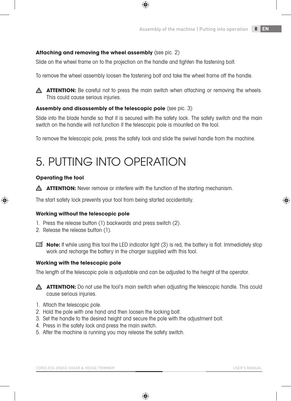 Putting into operation | Fieldmann FZN 4001-A User Manual | Page 9 / 104