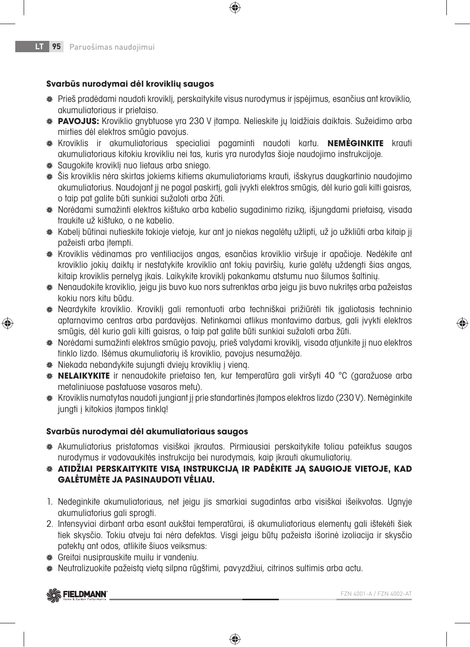 Fieldmann FZN 4001-A User Manual | Page 96 / 104