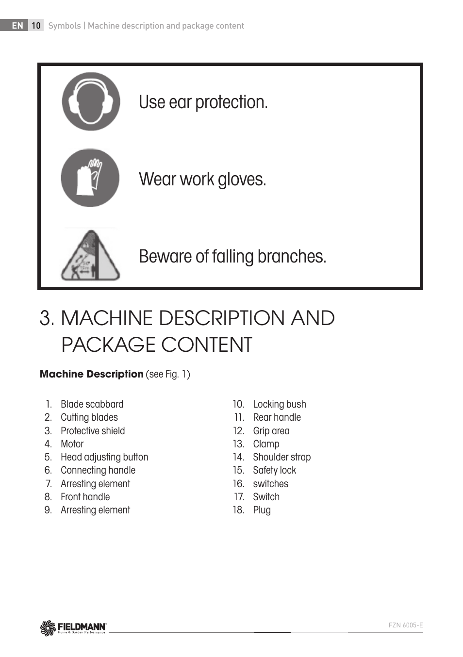 Machine description and package content | Fieldmann FZN 6005-E User Manual | Page 10 / 80