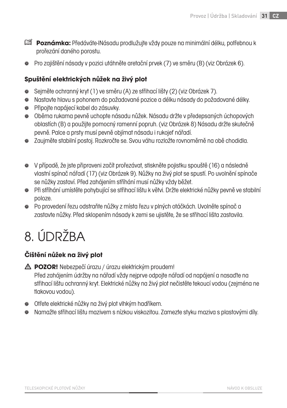 Údržba | Fieldmann FZN 6005-E User Manual | Page 31 / 80