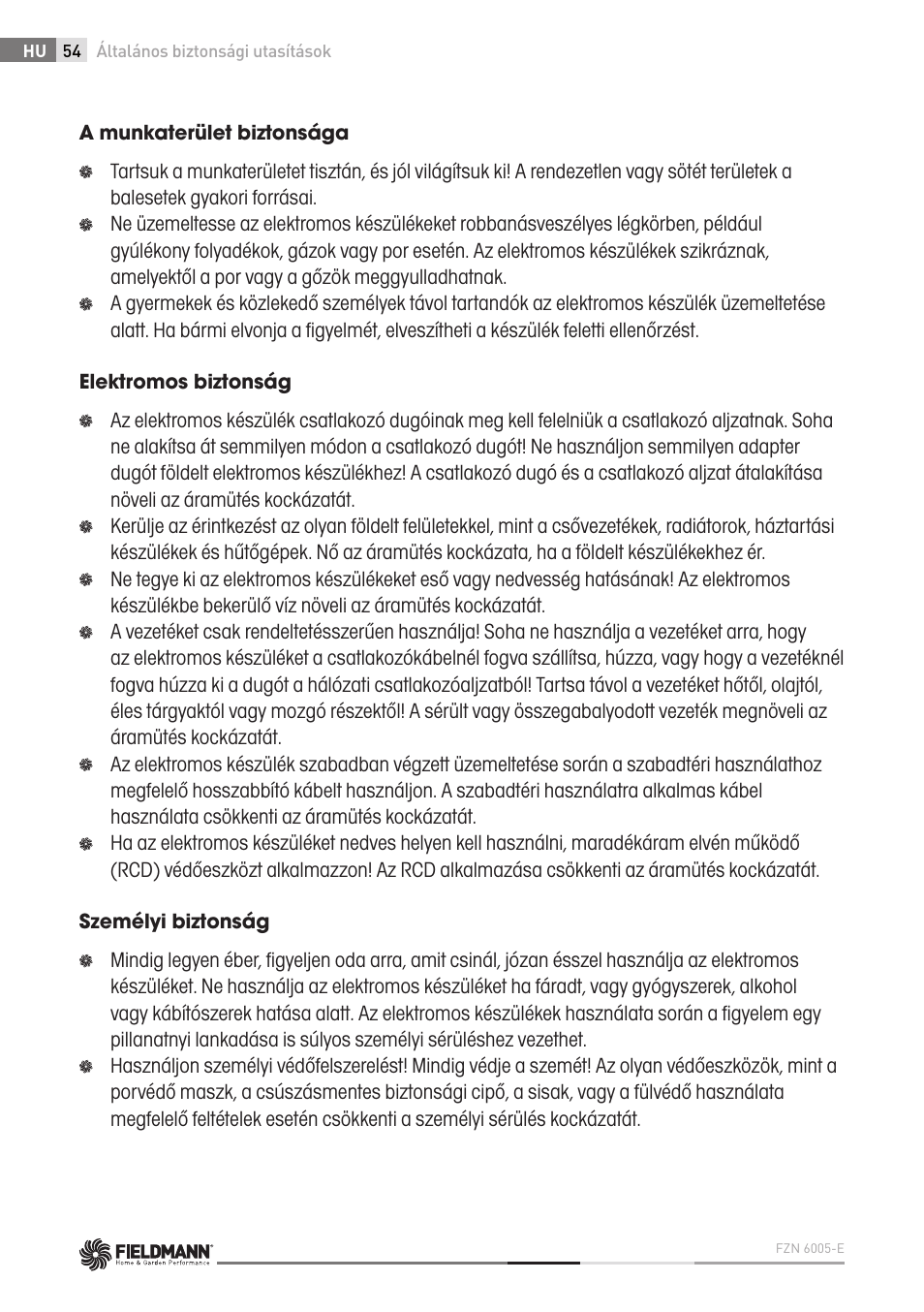 Fieldmann FZN 6005-E User Manual | Page 54 / 80