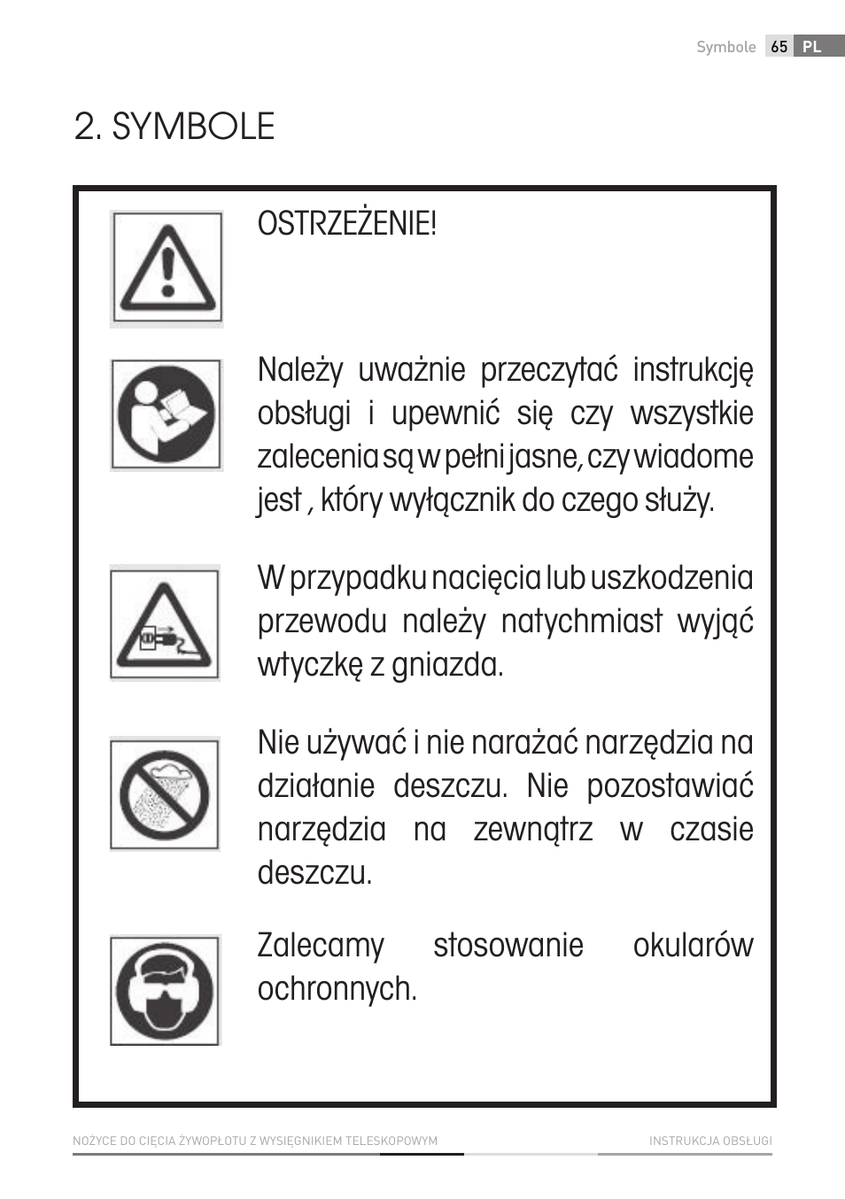 Symbole | Fieldmann FZN 6005-E User Manual | Page 65 / 80