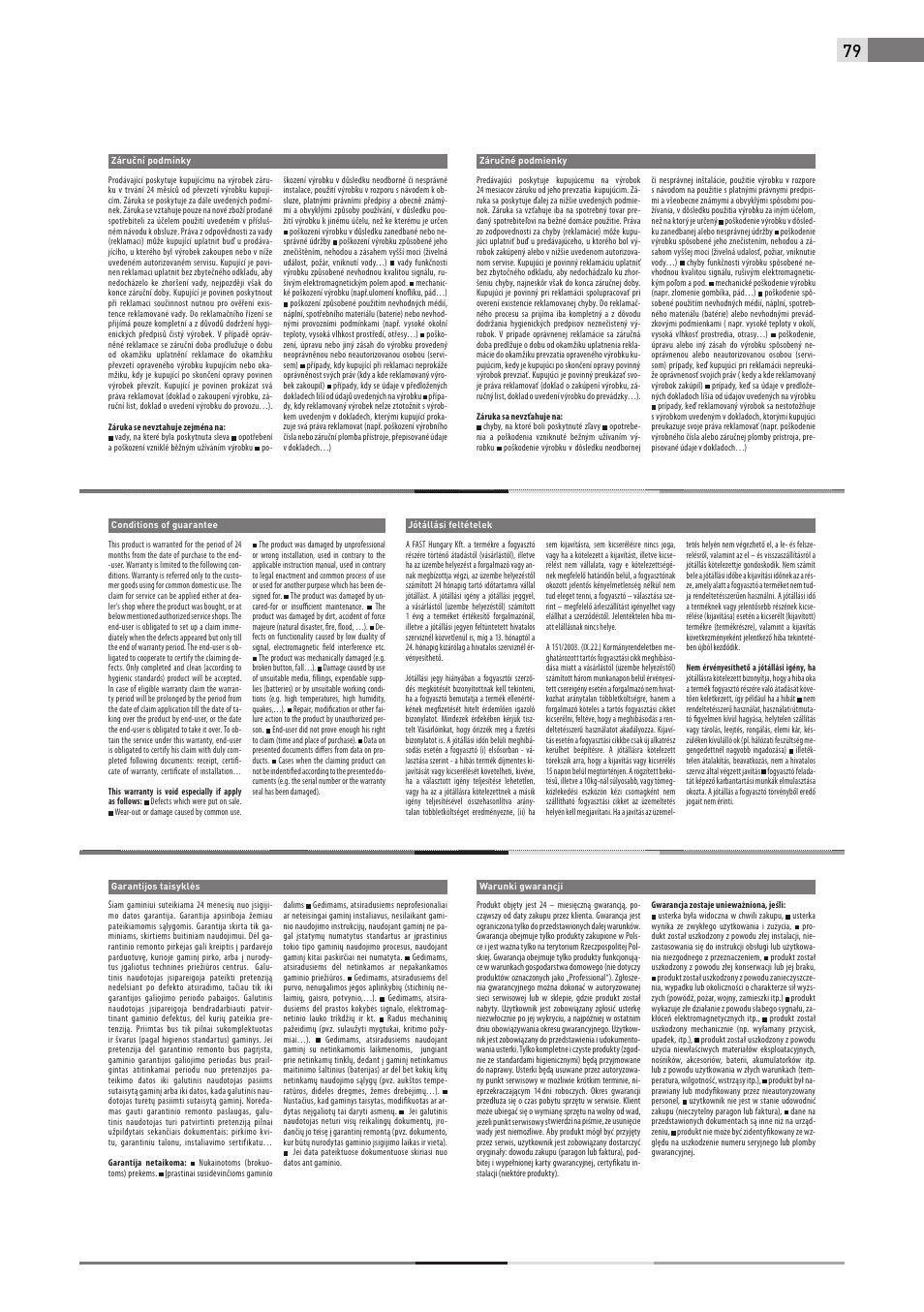 Fieldmann FZN 6005-E User Manual | Page 79 / 80