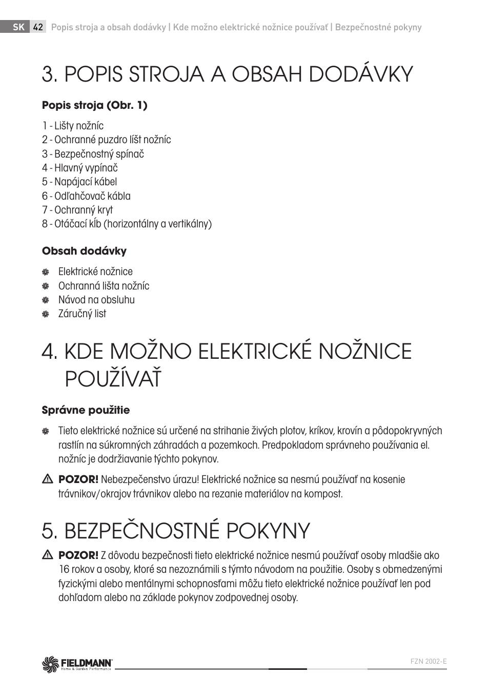 Fieldmann FZN 2002-E User Manual | Page 42 / 110