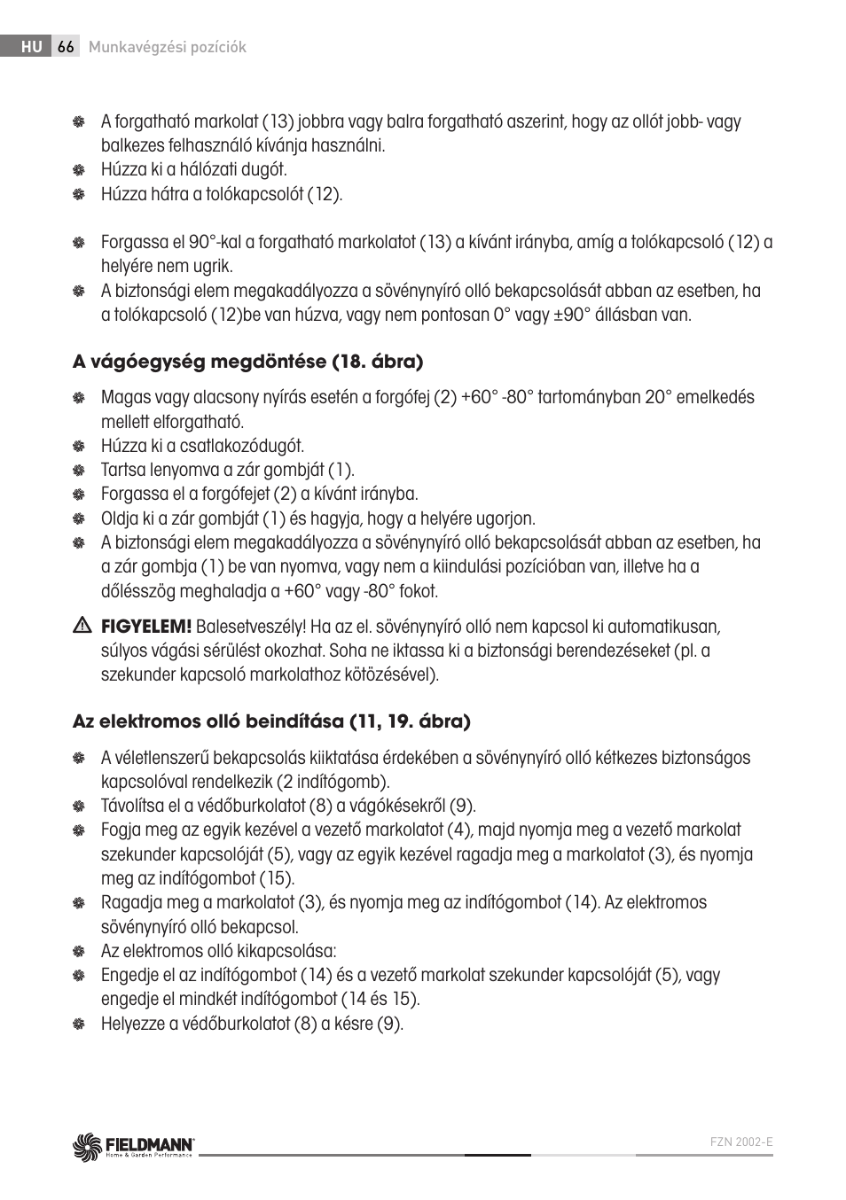 Fieldmann FZN 2002-E User Manual | Page 66 / 110