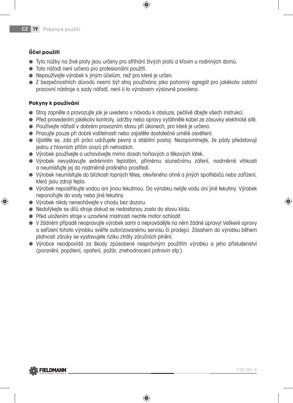 Fieldmann FZN 2001-E User Manual | Page 20 / 92