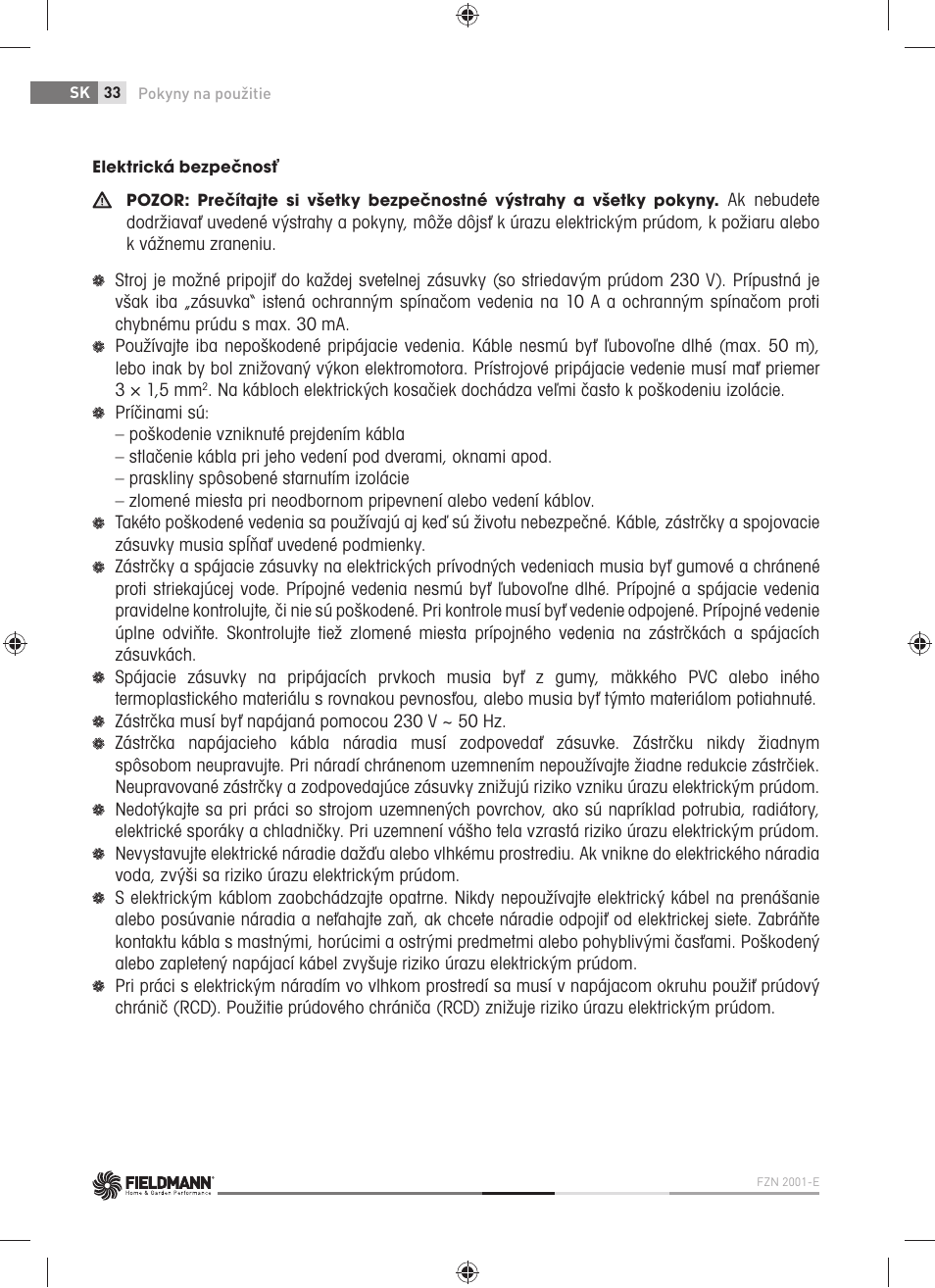 Fieldmann FZN 2001-E User Manual | Page 34 / 92