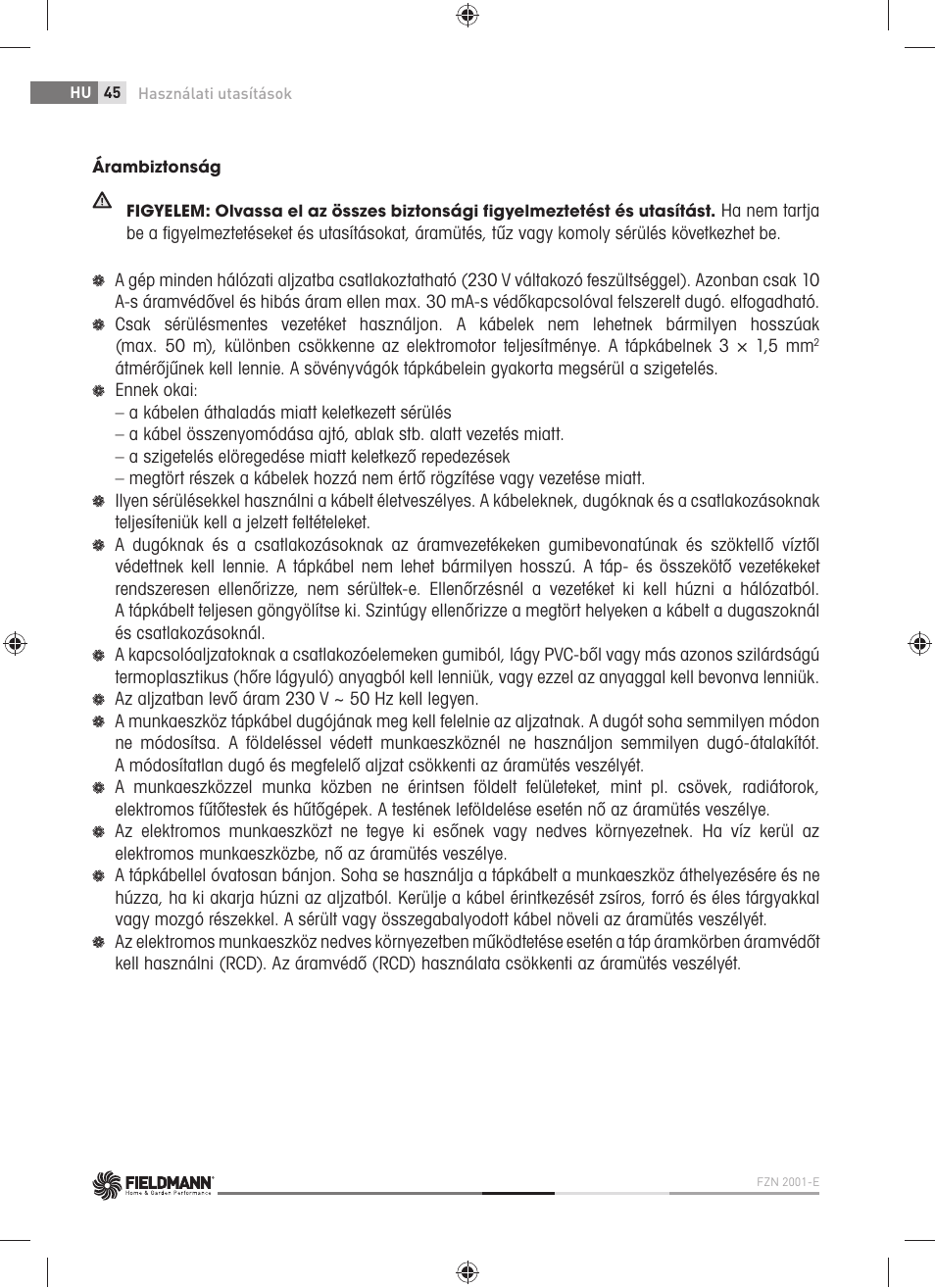 Fieldmann FZN 2001-E User Manual | Page 46 / 92