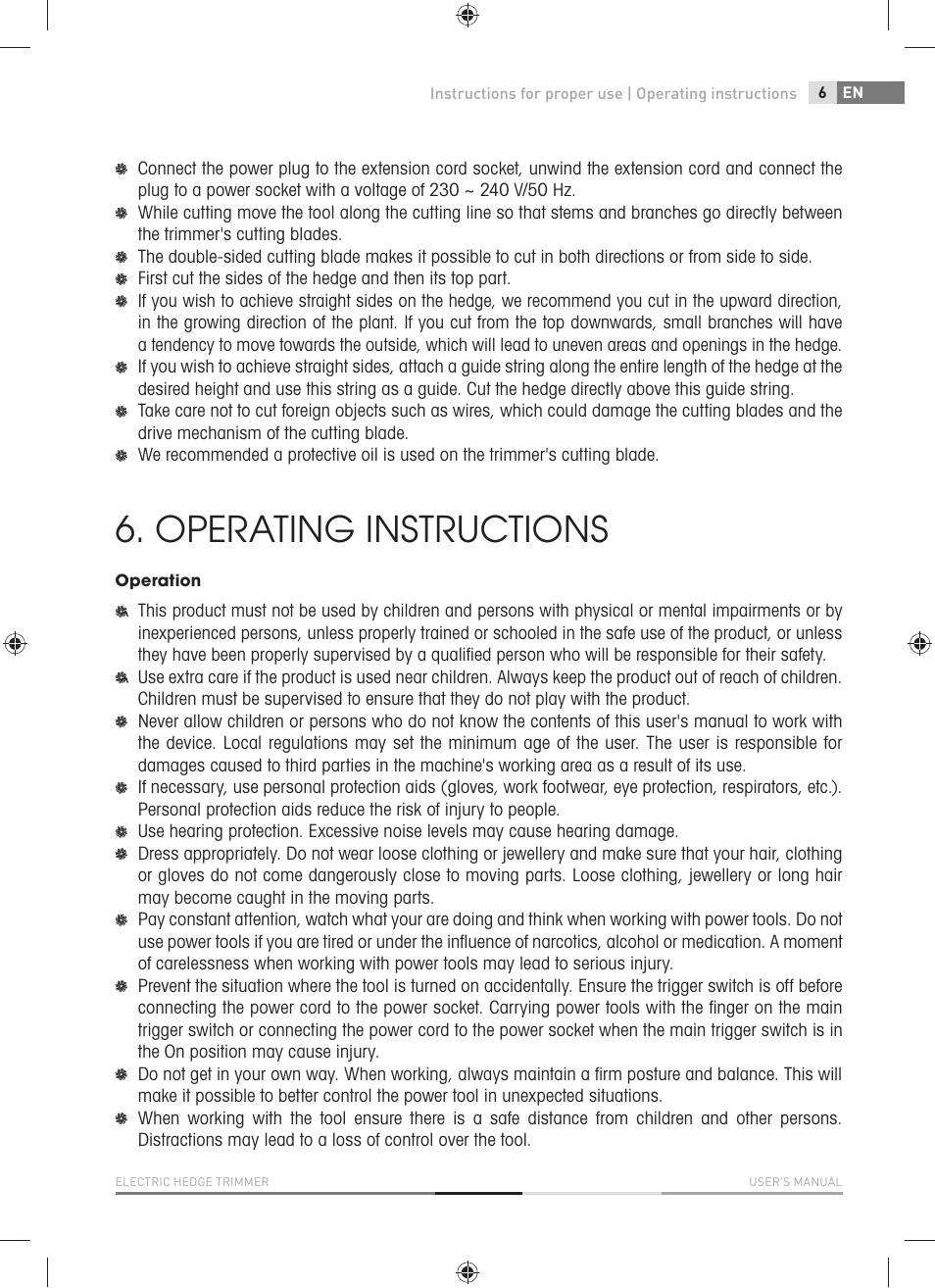 Operating instructions | Fieldmann FZN 2001-E User Manual | Page 7 / 92